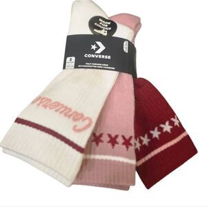 Converse 3-PK Half Cushion Logo Star Crew Socks